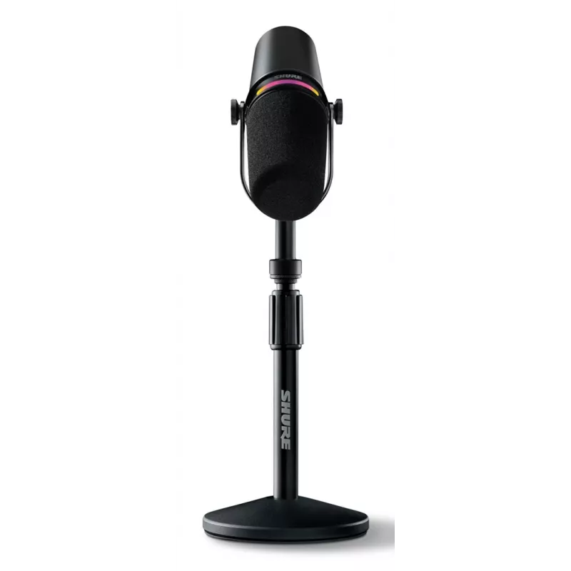 Shure MV7+-K-BNDL - kõnepuldi/vokaalmikrofon XLR/USB-C pesaga, must + lauajalg GATOR