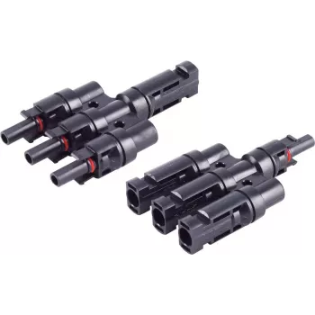 shiverpeaks ®-PV4 T-adapteri komplekt, 3/1, IP68, 1,5 kV, must (BS02-21013)
