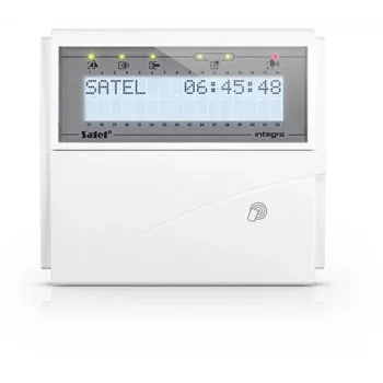 SATEL LCD-klaviatuur (valge taustvalgustus, 125 kHz läheduskaardi lugeja) INT-KLCDR-W