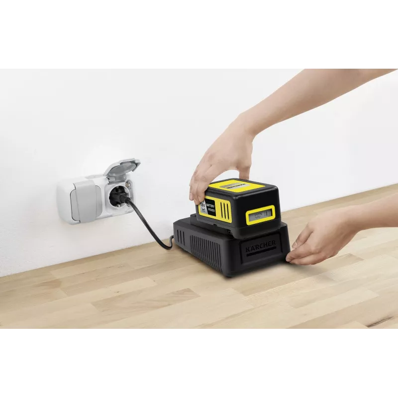 Aku- ja laadijakomplekt Karcher 2.445-063.0, Universal 18V 5000mAh, kollane/must