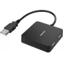 Hama 00300081 liidese jaotur USB 2.0 Type-A 480 Mbit/s Must