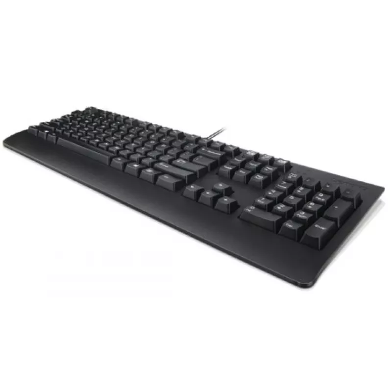 Juhtmega Lenovo Preferred Pro II täissuuruses USB-klaviatuur, QWERTY, rumeenia paigutus, must, randmetugi