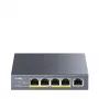 Võrgukommutaator Cudy GS1005P — 5-pordine Gigabit Ethernet 4 PoE-pordiga, 60 W koguvõimsus, metallkorpus, rack-paigaldatav