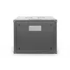 DIGITUS Professional Unique DN-19 09U-6/6-SW - kapp - võrgukapp - sobib seinale paigaldamiseks - must, RAL 9005 - 9U - 48,3 cm (19) (DN-19 09U-6/6-SW)