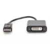 Assmann DisplayPort adapterkaabel. DP - DVI (24+5) M/F. 0,15 m lukustusega. DP 1.1 ühilduv. UL. must, varjestuseta. 32AWG (AK-340409-001-S)