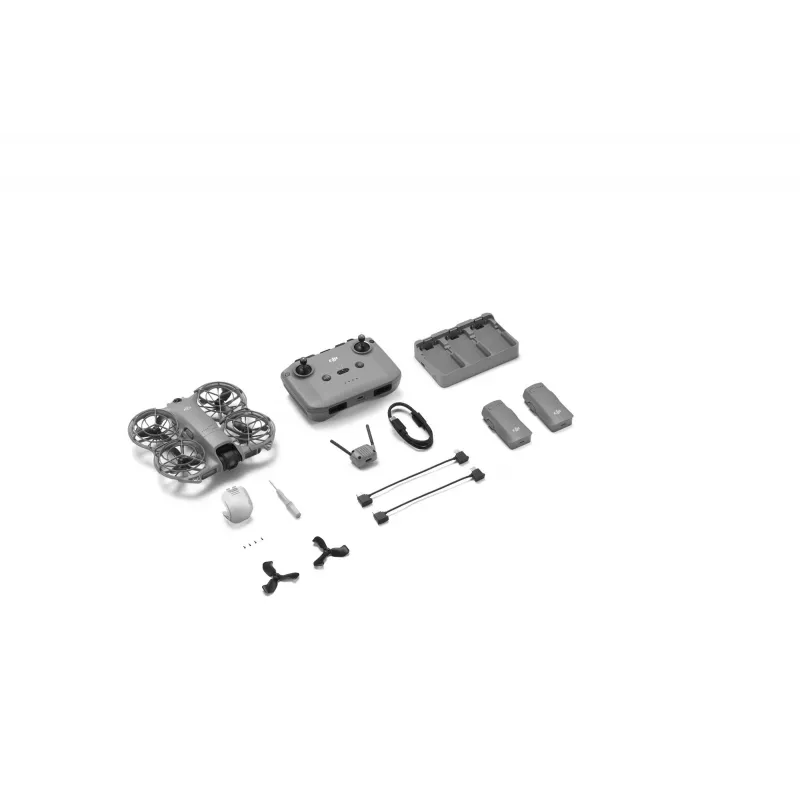 Kvadrokopterdroon DJI Neo 2 Fly More Combo — 4 rootorit, 12 MP kaamera, 2688×1512 video, 1606 mAh aku, 49 GB sisemälu, must/hall