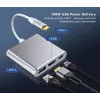 USB C adapteri jaotur TB AKTBXVAU3HMPDAV — 3-ühes: HDMI + USB-A + USB-C PD, hõbedane