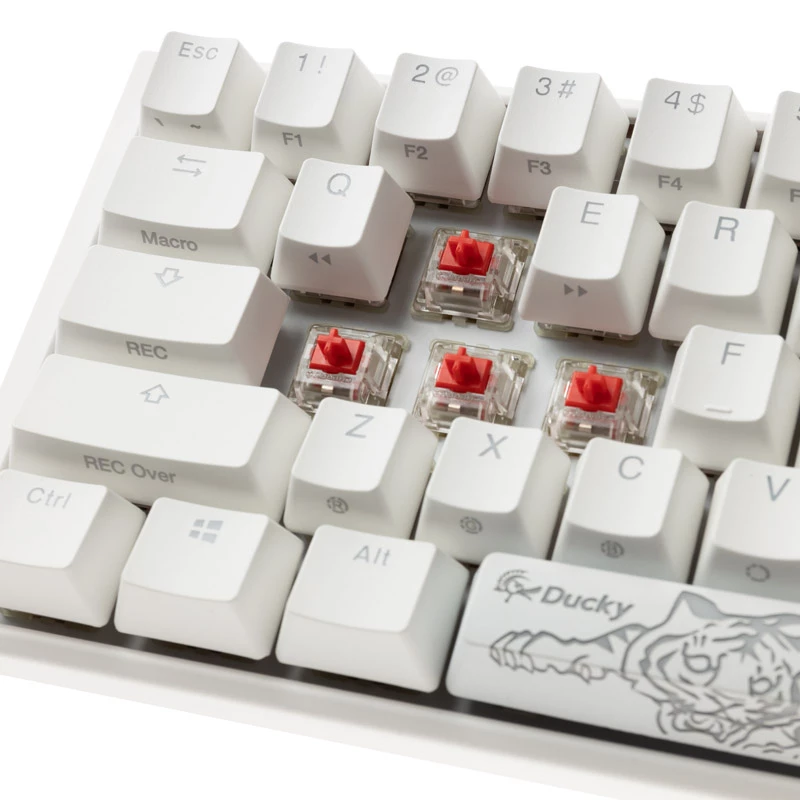 Ducky One 3 Classic Pure Valge Mini Gaming klaviatuur, RGB LED - MX-Punane (US) (DKON2161ST-RUSPDPWWWSC1)