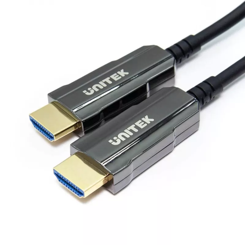 HDMI optiline kaabel Unitek C11092ASL01 4K 60Hz (HDMI 2.0, 20 m, isane-isane, must)