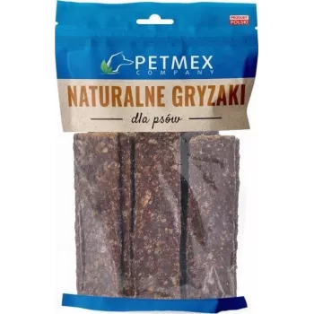 Koeramaiused PETMEX Deer Stripes närimisribad 200 g — hirveliha, teraviljavaba, täiskasvanud koertele