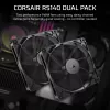 Corsair RS140 140mm korpuse ventilaator 2 tk komplekt Must
