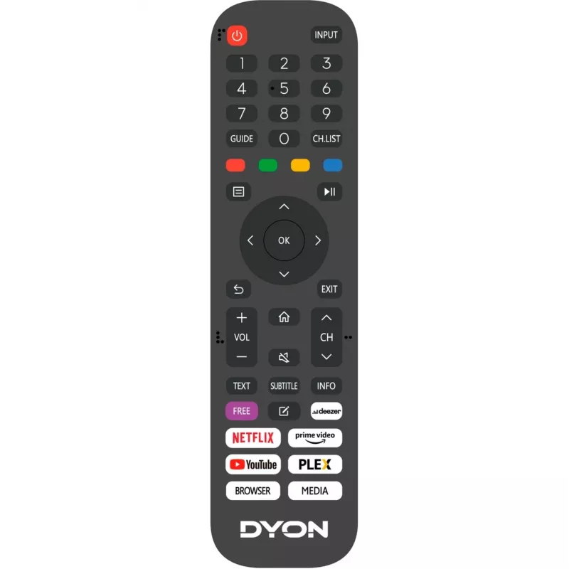 Dyon SMART 43 VX LED-TV 108 cm 109,20cm (43) DVB-S2, DVB-C, DVB-T2, CI+, Full HD, Smart TV, WLAN Must [Energiaklass E] (D800218)