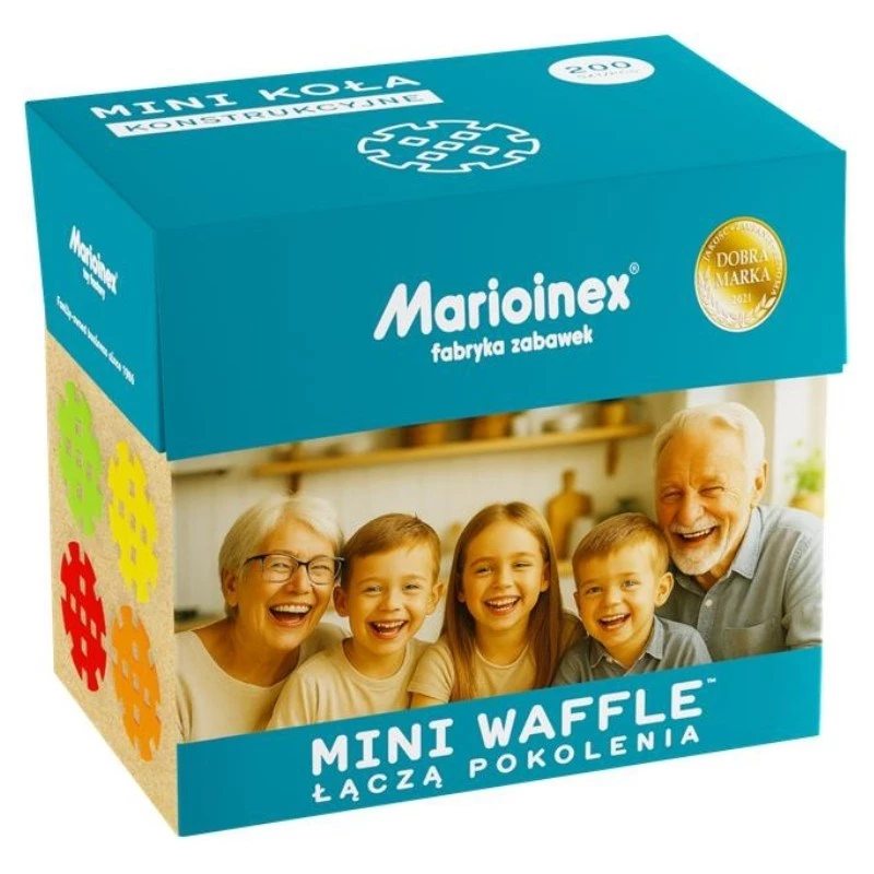 Ehitusklotsid Marioinex Mini Waffle Building Blocks Senior Set — 200 tk, mitmevärvilised, soovitatav vanus 6+