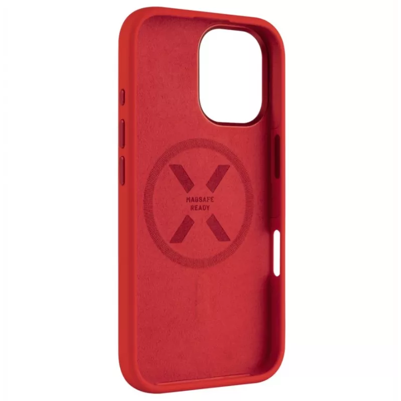 Fixed MagFlow | Tagakaas | Apple | iPhone 16 | Vedelsilikoon | Punane
