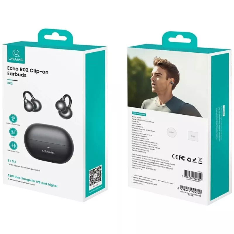 Bluetooth-kõrvaklapid R02 Clip-on hall