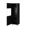 Vitriinkapp Cama Meble PAFOS 60x40x182 cm matt must — põrandal seisev seinaäärne hoiustusseade