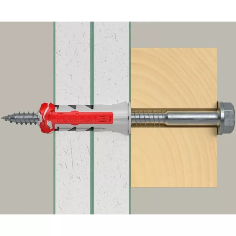 fischer tüübel DUOPOWER 10x50 BigBox helehall/punane 210 tk taassuletav (570550)