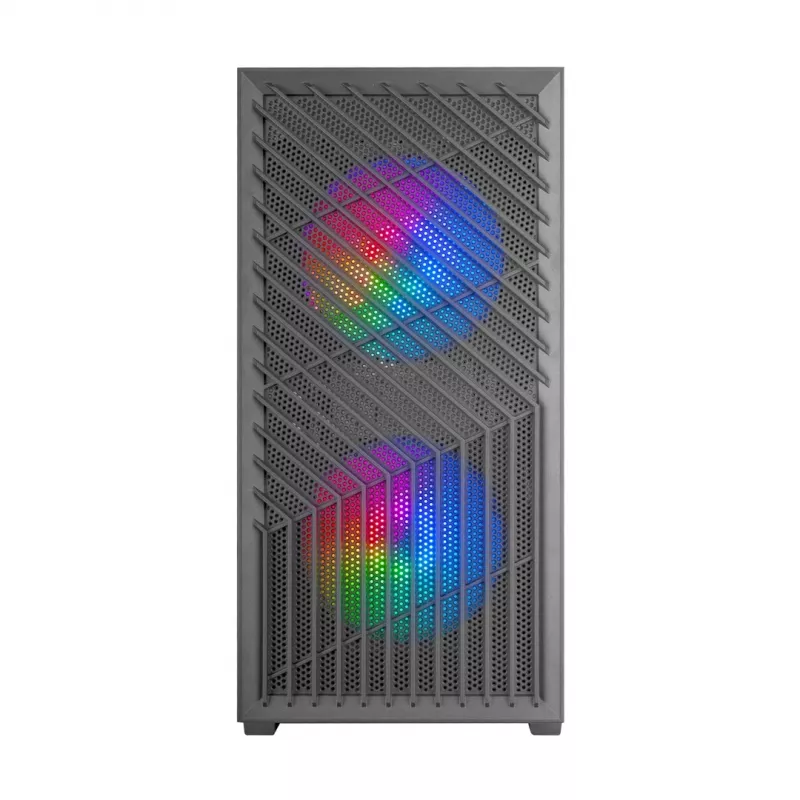 Arvutikorpus TACENS Mars Gaming MC-VORTEX Mini Tower Mini-ITX/Micro-ATX karastatud klaas must, 3x120mm, 27,3 cm GPU, 162 mm protsessori jahuti