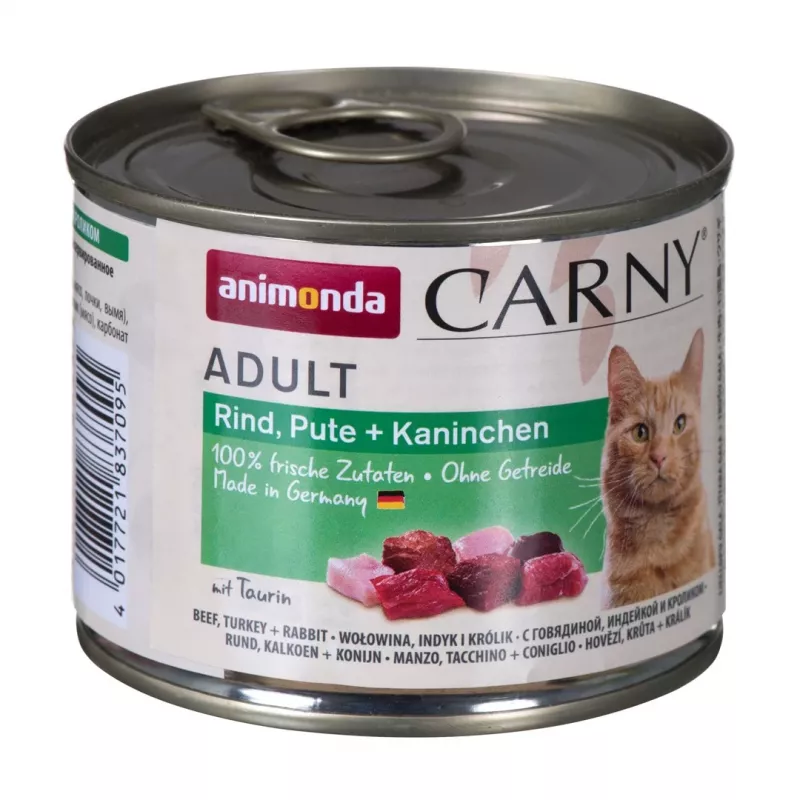 ANIMONDA Carny Adult Beef, turkey and rabbit - märg kassitoit - 200g