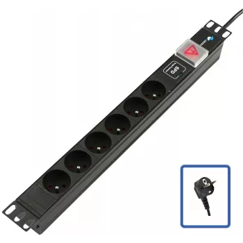 Lanview POWER STRIP 19 - 6 PESA - 1U (TUPS047)
