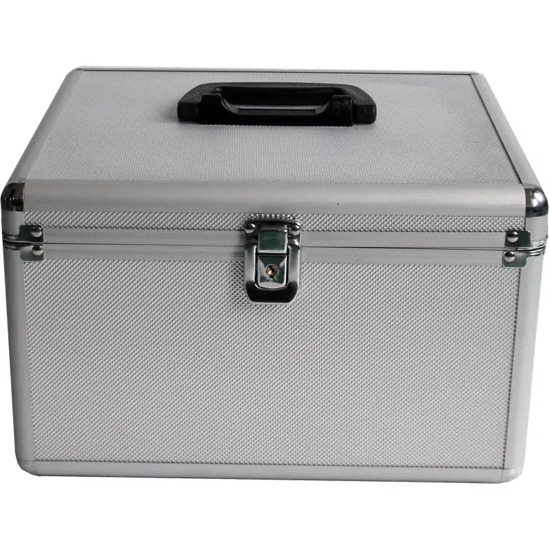 MEDIARANGE BOX76 - karbikorpus - 300 plaadile - Hõbedane - Flanell - Plast - Puit - 120 mm - Alumiinium