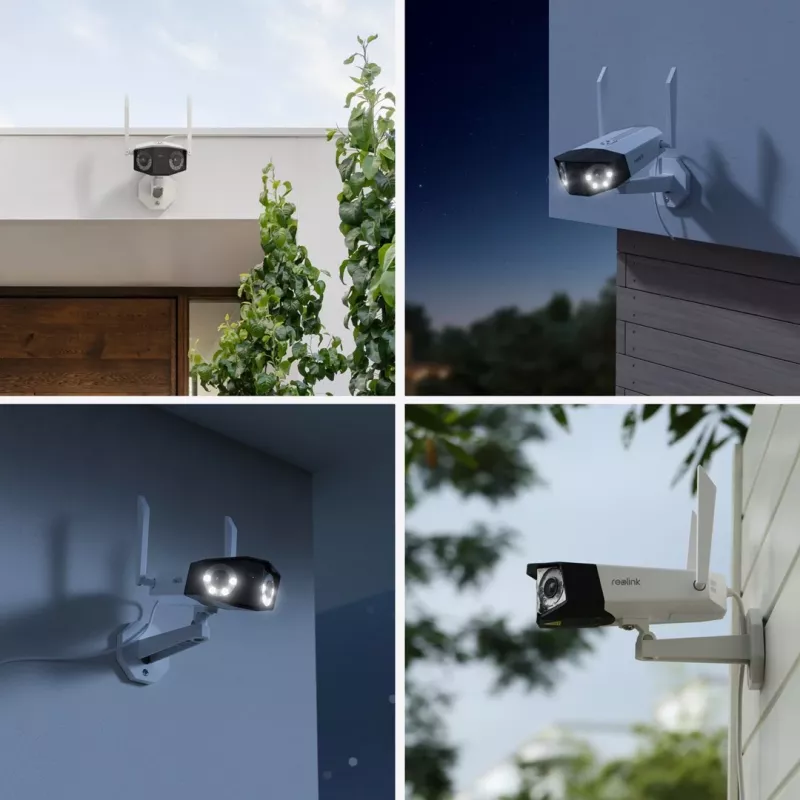 Reolink Duo Series W730 – 4K välis-WiFi-kaamera, topeltobjektiiv, 180° panoraamvaade, inimese/sõiduki/looma tuvastus