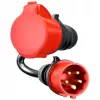 Adapter Gemini flex 22 kW CEE punane kolmefaasiline 32A > CEE punane 16A must 30cm