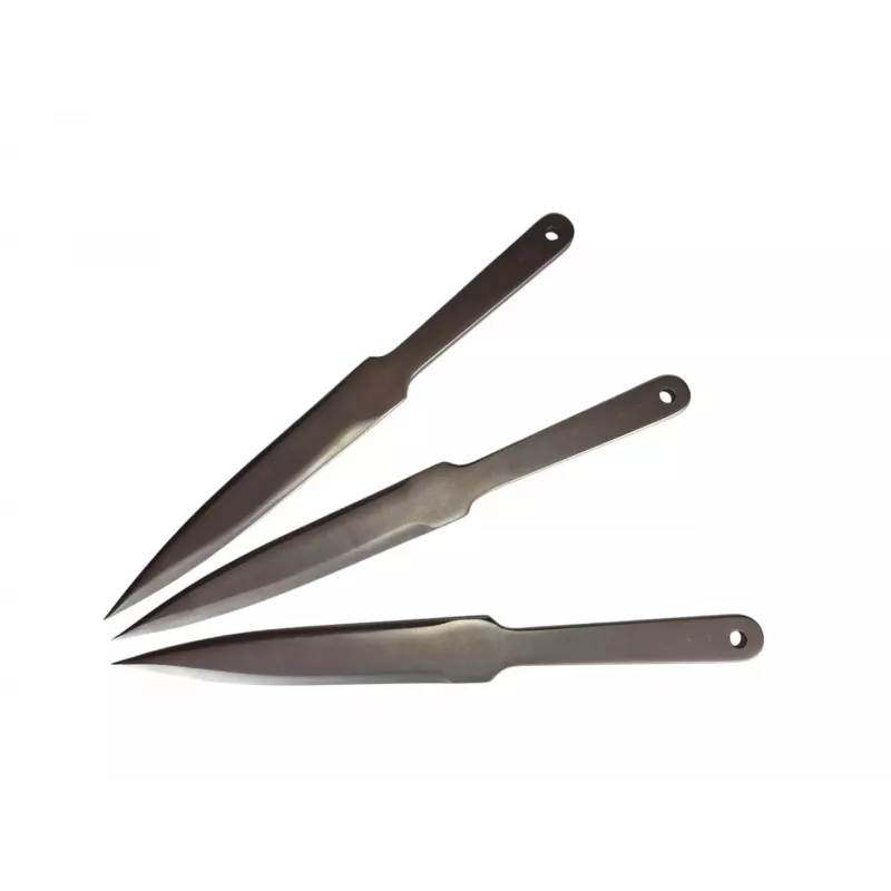 Spordiviskamisnoad KAL22 LIDER komplekt 3 tk — legeerteras, 275 mm pikkus, 165 mm tera, 50 HRC, 240 g, hõbedane viimistlus