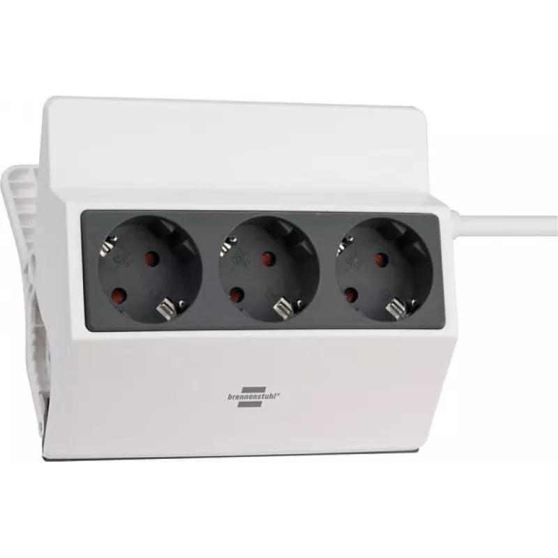 Brennenstuhl 1150070, 3 m, 3 vahelduvvooluväljundit, siseruumidesse, IP20, antratsiit, valge, 16 A
