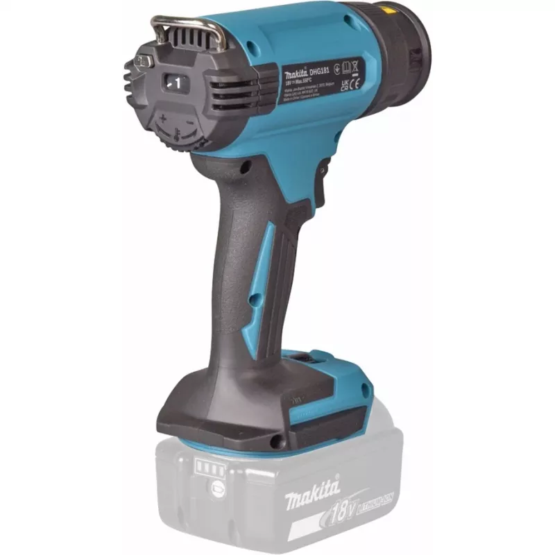 Makita DHG181ZK - Kuumaõhupuhur - Juhtmeta - 120 - 200 l/min - ilma akuta, ilma laadijata - 18 V (DHG181ZK)