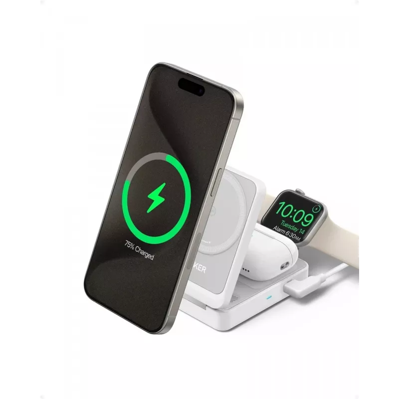 MagGo 3-in-1 15W kokkupandav valge EU