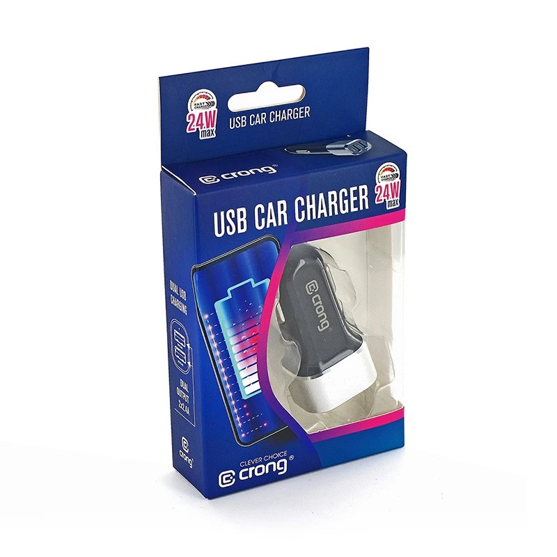 Auto laadija 2xUSB 2.4A alumiinium