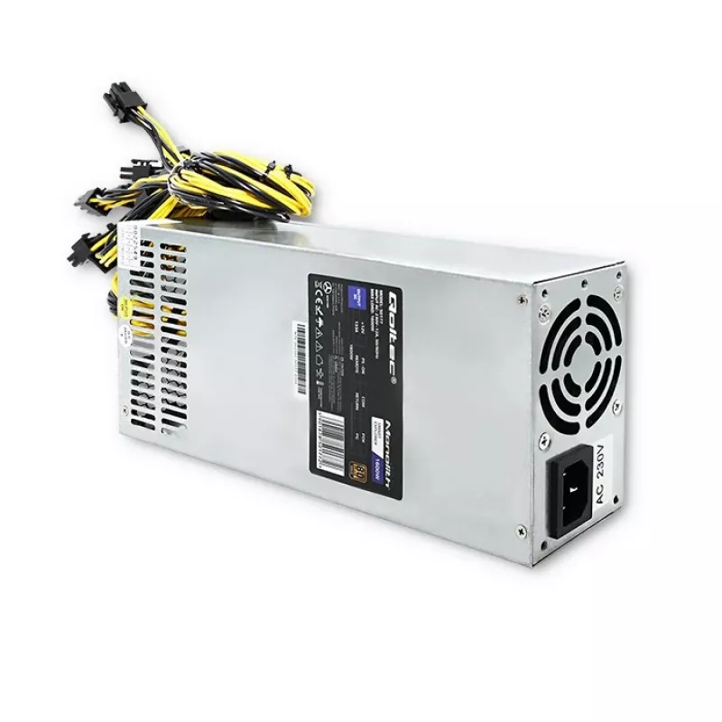 Qoltec 50177 PCI-E toiteplokk Smart 1600W | 80 Plus Gold - andmekaeve