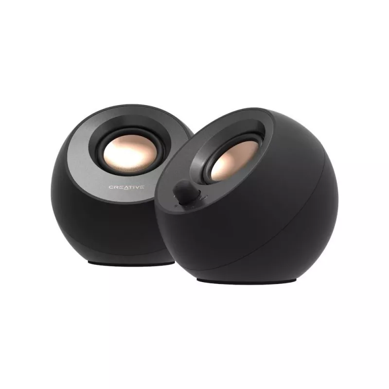 CREATIVE Pebble V3 Minimalistlikud 2.0 USB-C lauakõlarid USB-heliga, Clear Dialog Enhancement, Bluetooth 5.0, 8W RMS ja 16W tippvõimsusega