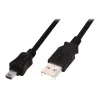 Digitus ASSMANN - USB-kaabel - USB tüüp A, 4-kontaktiline (M) - Mini-USB, tüüp B (M) - 1 m (USB / Hi-Speed USB) - Vormitud - Must (AK-300108-010-S)
