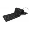 Silikoonklaviatuur USB+PS/2 must