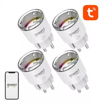 Nutipistikupesa Gosund EP2 10A — Wi‑Fi pistikupesa komplekt 4 tk, individuaalne kaugjuhtimine, energia jälgimine
