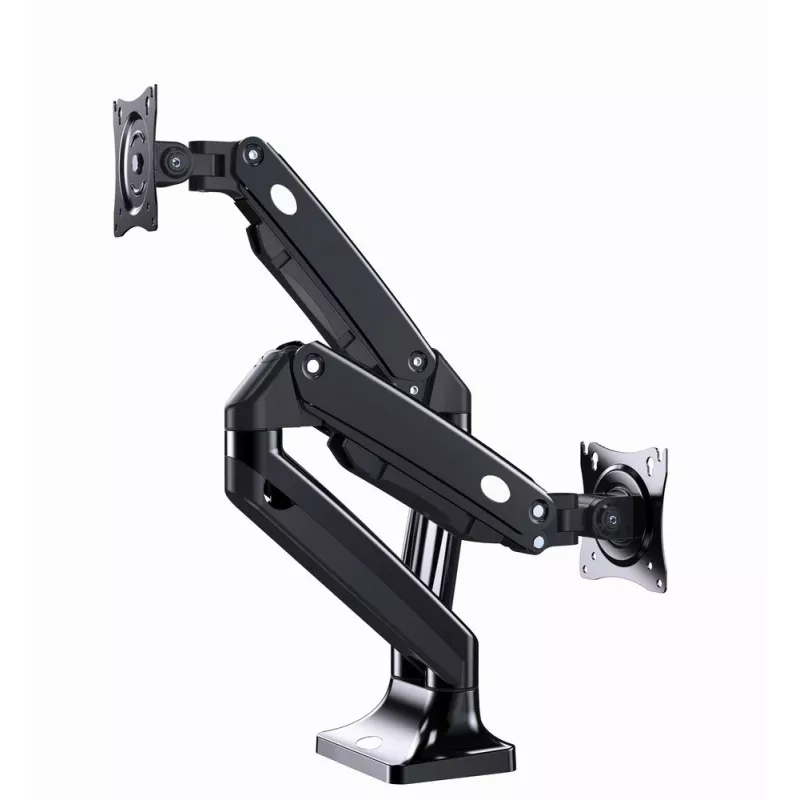 Monitorialuse alus GEMBIRD MA-DA2-03 kuni 35-tollistele ekraanidele, klamber, VESA 75x75–100x100, 20 kg, must, kahe ekraani tugi