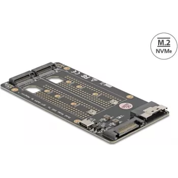 DELOCK SFF-8654 8i 2x M.2 Key M NVMe SSD muundur, mudel 64295