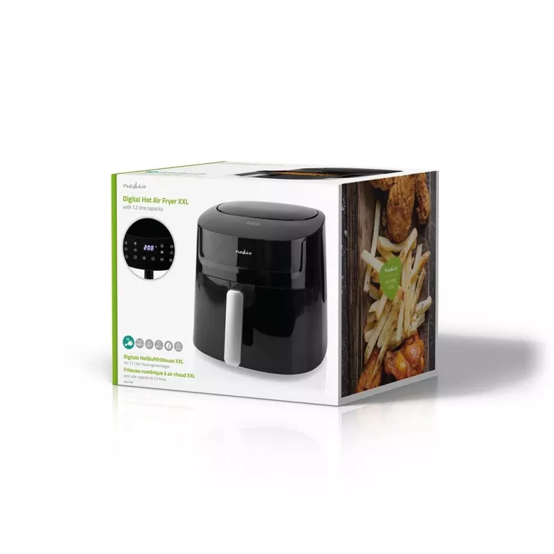 Nedis KAAF170BK kuumõhufritüür, ühekordne, 7,2 l, eraldiseisev, 1800 W, must