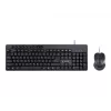 Juhtmega täissuuruses klaviatuur Gembird KBS-UM-04 USB QWERTY US English hiirega, must, 1,5 m kaabel
