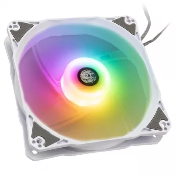120mm PWM korpuseventilaatori komplekt BitsPower Notos RGB — valge, 5 tk komplekt (BPTA-FX1812NTWH-5)