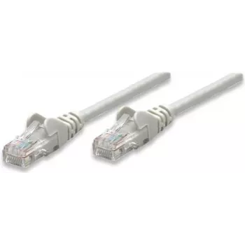 Intellinet võrgukaabel, Cat5e, 1,5 m, hall, CCA, U/UTP, PVC, RJ45, kuldsed kontaktid, takerdumisvastane, kaitsemuhviga, eluaegne garantii