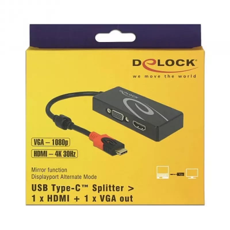 USB-graafikaadapter DeLOCK 87730 3840 x 2160 pikslit Must