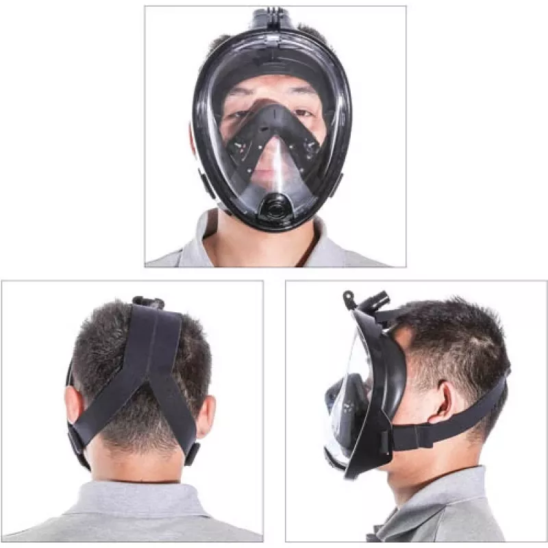 Täisnäomaskiga snorgeldamismask Free Breath M2068G L/XL sinine — täisvaade, suurus L/XL