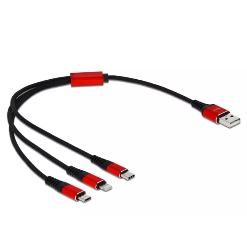 Delock 3 in 1 laadimiskaabel - 30 cm