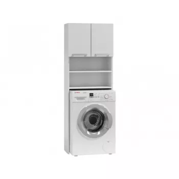 Top e Shop PRALKA POLA BIEL vannitoakapp riiulid — valge, vabaltseisev, 4 riiulit, 640×300×1830 mm