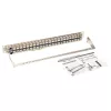 Tripp N254-048-SH-6A 48 porti 1 HE racki paigaldus varjestatud Cat6a STP läbivoolu paigalduspaneel - RJ45 Ethernet - TAA - 10 Gigabit Ethernet - RJ-45 - Cat6a - Hõbe - Valge - Rackeinb