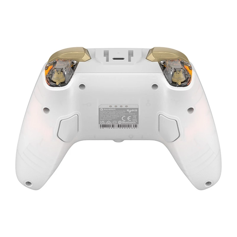 Juhtmevaba mängukontroller GameSir Cyclone 2 HRG1001 — Bluetooth, ergonoomiline disain, valge
