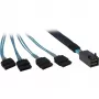 Kaabel SFF 8643/4x SATA Inter-Tech 0.5m
